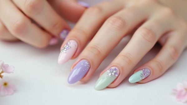 Ongles pastel multicolor, la manucure tendance à adopter