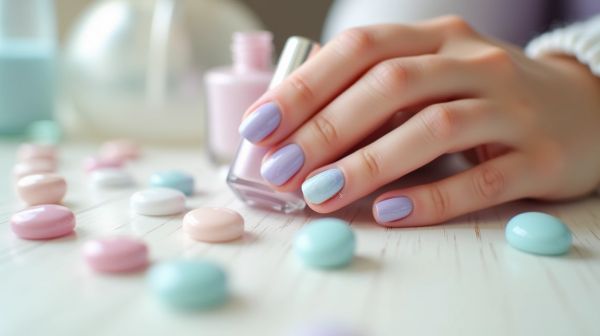 Ongles pastel multicolor, la manucure tendance à adopter